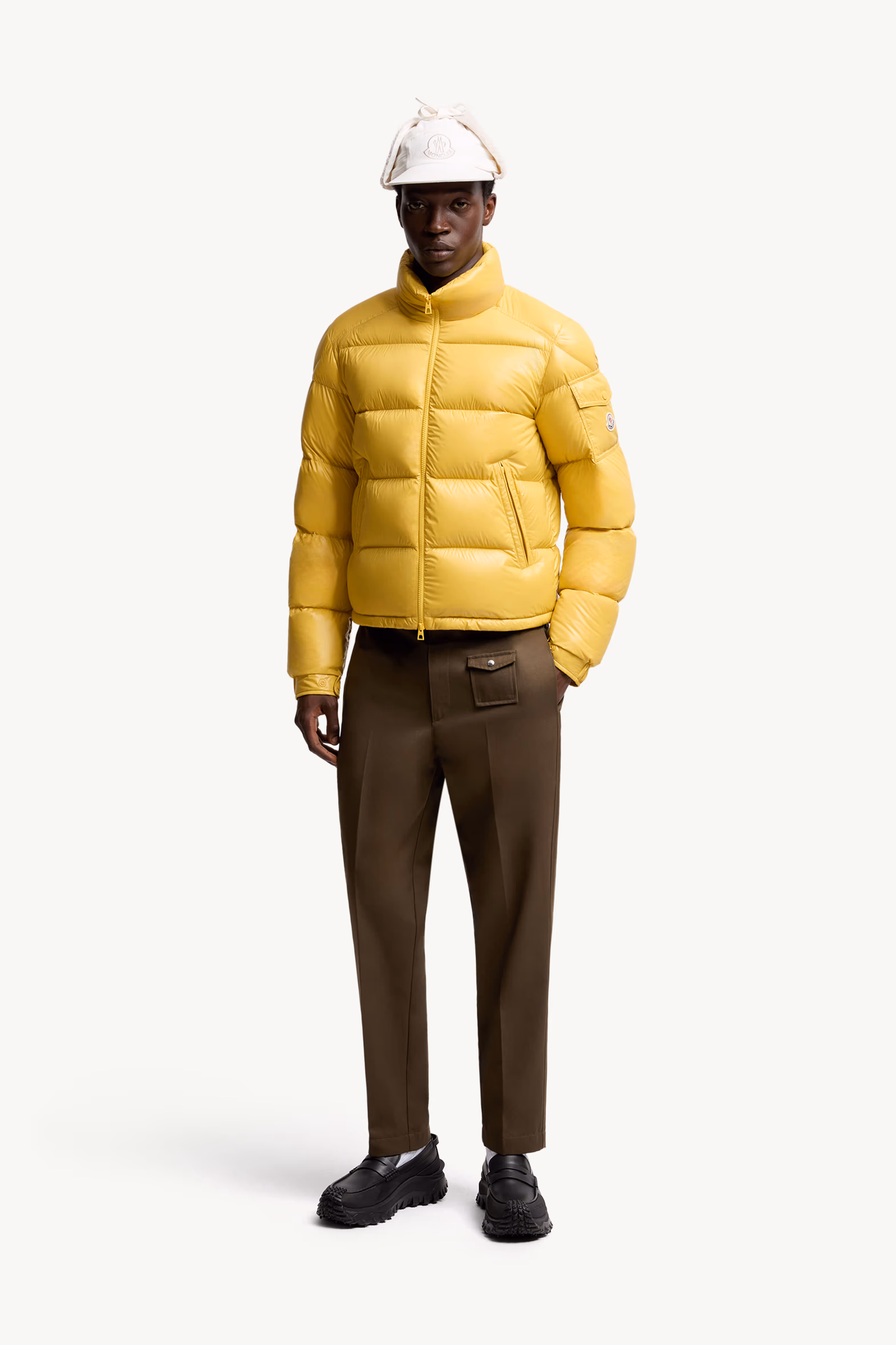 Tailored Gabardine Pants Men Olive Green Moncler 0